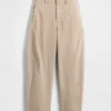 Twill-Hose mit mittlerer Leibhöhe und weitem Bein