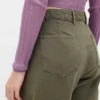 Twill-Hose mit mittlerer Leibhöhe und weitem Bein