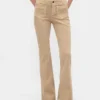 Twill-Hose mit niedriger Leibhöhe, lang und schmal geschnitten