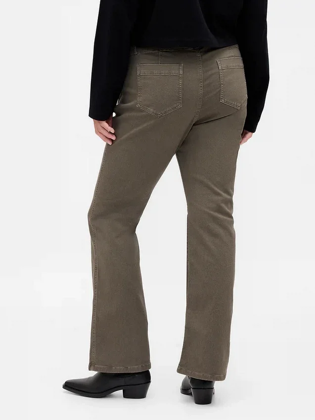 Twill-Hose mit niedriger Leibhöhe, lang und schmal geschnitten