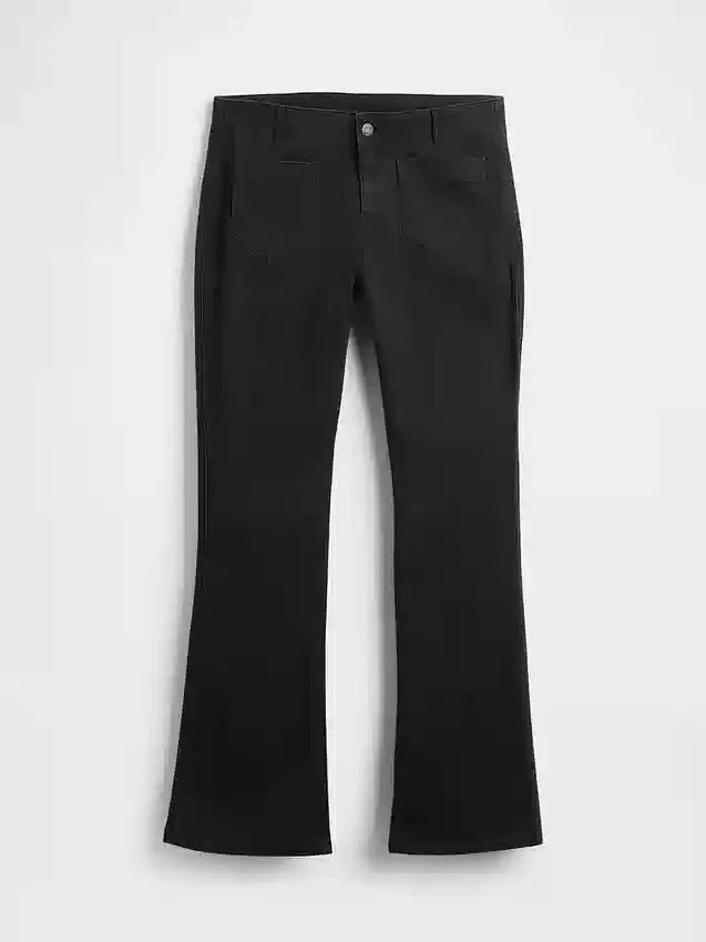 Twill-Hose mit niedriger Leibhöhe, lang und schmal geschnitten