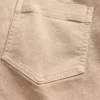 Twill-Hose mit niedriger Leibhöhe, lang und schmal geschnitten