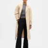 Twill-Hose mit niedriger Leibhöhe und ausgestelltem Bein