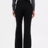 Twill-Hose mit niedriger Leibhöhe und ausgestelltem Bein