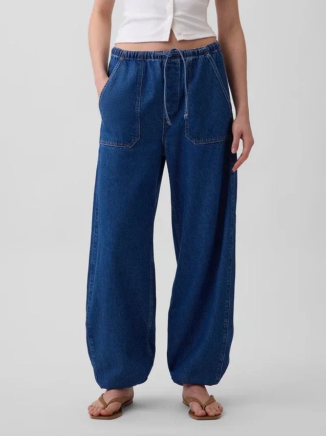 Ultrasoft Easy Barrel Jeans mit hoher Leibhöhe
