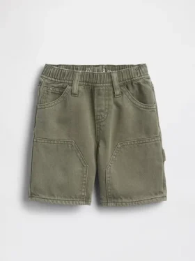 Ultrasofte Denim-Carpenter-Shorts zum Hineinschlüpfen für Baby & Kleinkind