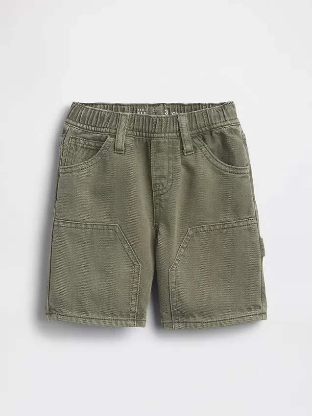 Ultrasofte Denim-Carpenter-Shorts zum Hineinschlüpfen für Baby & Kleinkind