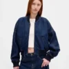 Ultraweiche Denim-Bomberjacke