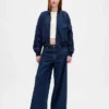 Ultraweiche Denim-Bomberjacke