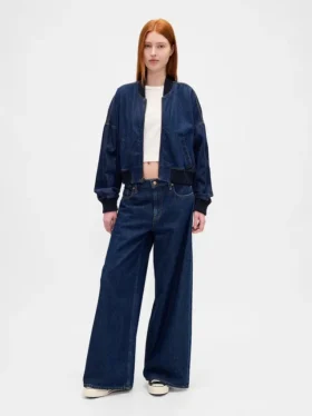Ultraweiche Denim-Bomberjacke