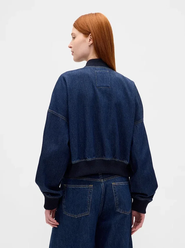 Ultraweiche Denim-Bomberjacke