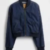 Ultraweiche Denim-Bomberjacke