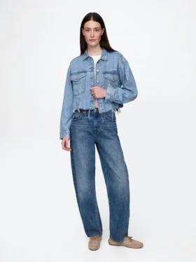 Ultraweiche Icon-Denim-Crop-Jacke