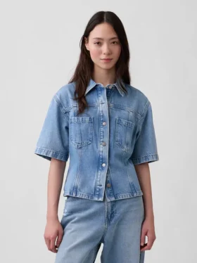 Ultraweiches Denim-Hemd mit Taschen