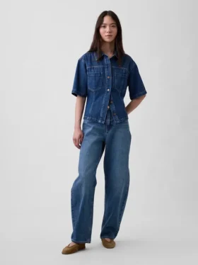 Ultraweiches Denim-Hemd mit Taschen
