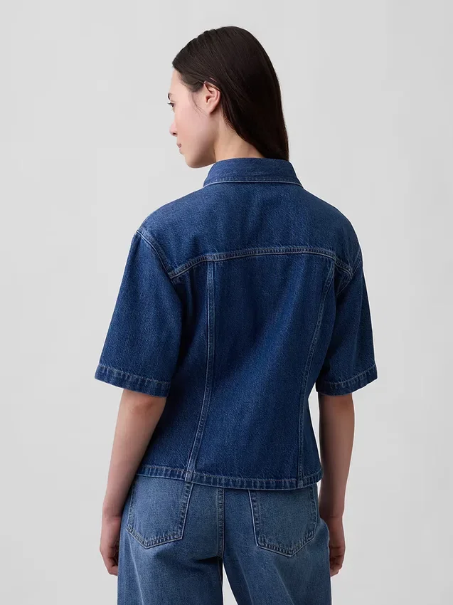 Ultraweiches Denim-Hemd mit Taschen