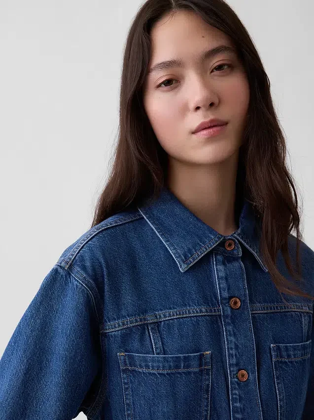 Ultraweiches Denim-Hemd mit Taschen