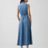 Ultraweiches Denim-Maxi-Hemdkleid