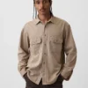 Ultraweiches Denim-Utility-Hemd in lockerer Passform