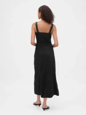 Ultraweiches Maxi-Kleid aus Denim mit Reißverschluss vorne
