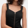 Ultraweiches Maxi-Kleid aus Denim mit Reißverschluss vorne