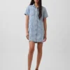 Ultraweiches Mini-Jeanshemdkleid