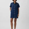 Ultraweiches Mini-Jeanshemdkleid