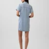 Ultraweiches Mini-Jeanshemdkleid