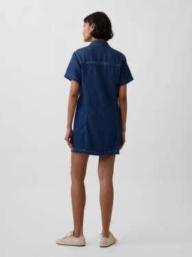 Ultraweiches Mini-Jeanshemdkleid