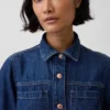 Ultraweiches Mini-Jeanshemdkleid
