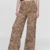 Ultrweiche Baggy-Jeans mit Leopardenmuster und mittlerer Leibhöhe