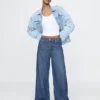 Ultrweiche Baggy-Jeans mit mittlerer Leibhöhe
