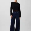 Ultrweiche Baggy-Jeans mit mittlerer Leibhöhe