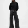 Ultrweiche Baggy-Jeans mit mittlerer Leibhöhe