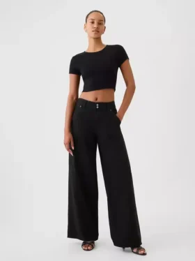 Ultrweiche Baggy-Jeans mit mittlerer Leibhöhe
