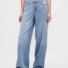 Ultrweiche Baggy-Jeans mit mittlerer Leibhöhe