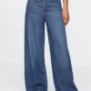 Ultrweiche Baggy-Jeans mit mittlerer Leibhöhe