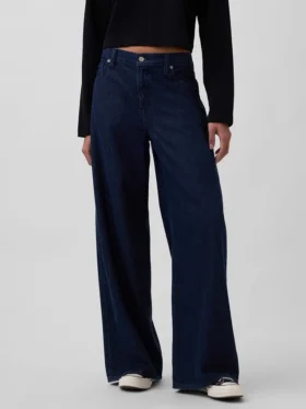 Ultrweiche Baggy-Jeans mit mittlerer Leibhöhe