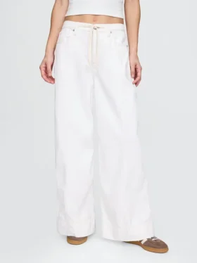 Ultrweiche Baggy-Jeans mit mittlerer Leibhöhe