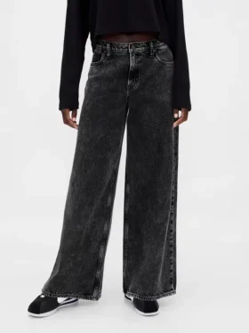 Ultrweiche Baggy-Jeans mit mittlerer Leibhöhe