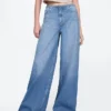Ultrweiche Baggy-Jeans mit mittlerer Leibhöhe