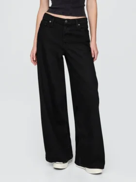 Ultrweiche Baggy-Jeans mit mittlerer Leibhöhe