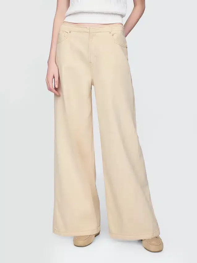 Ultrweiche Baggy-Jeans mit mittlerer Leibhöhe