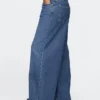 Ultrweiche Baggy-Jeans mit mittlerer Leibhöhe