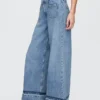 Ultrweiche Baggy-Jeans mit mittlerer Leibhöhe