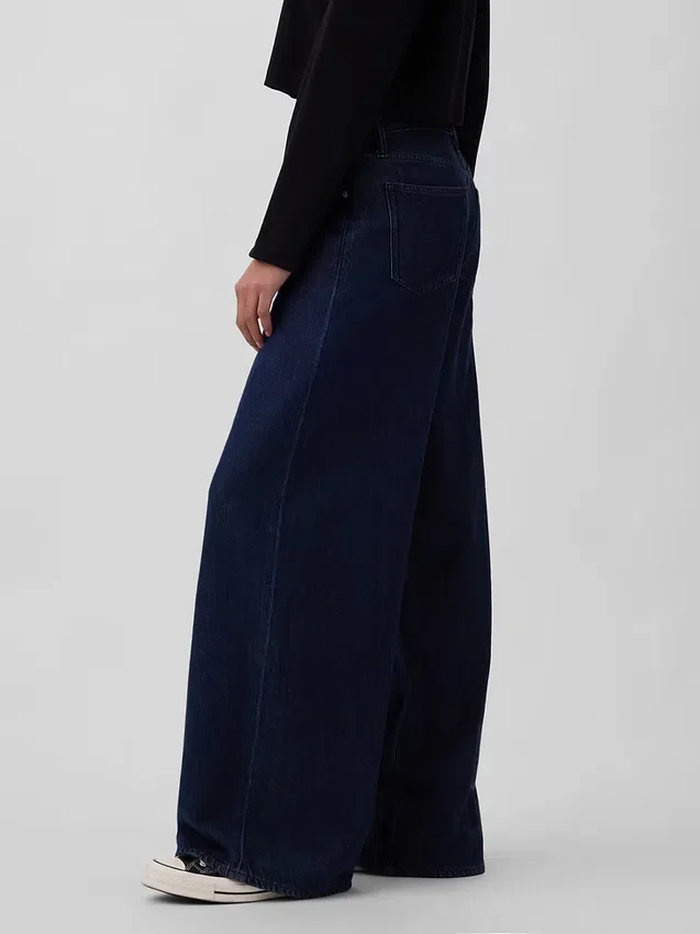 Ultrweiche Baggy-Jeans mit mittlerer Leibhöhe
