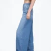 Ultrweiche Baggy-Jeans mit mittlerer Leibhöhe
