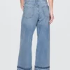 Ultrweiche Baggy-Jeans mit mittlerer Leibhöhe
