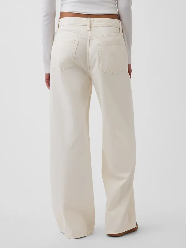 Ultrweiche Baggy-Jeans mit mittlerer Leibhöhe