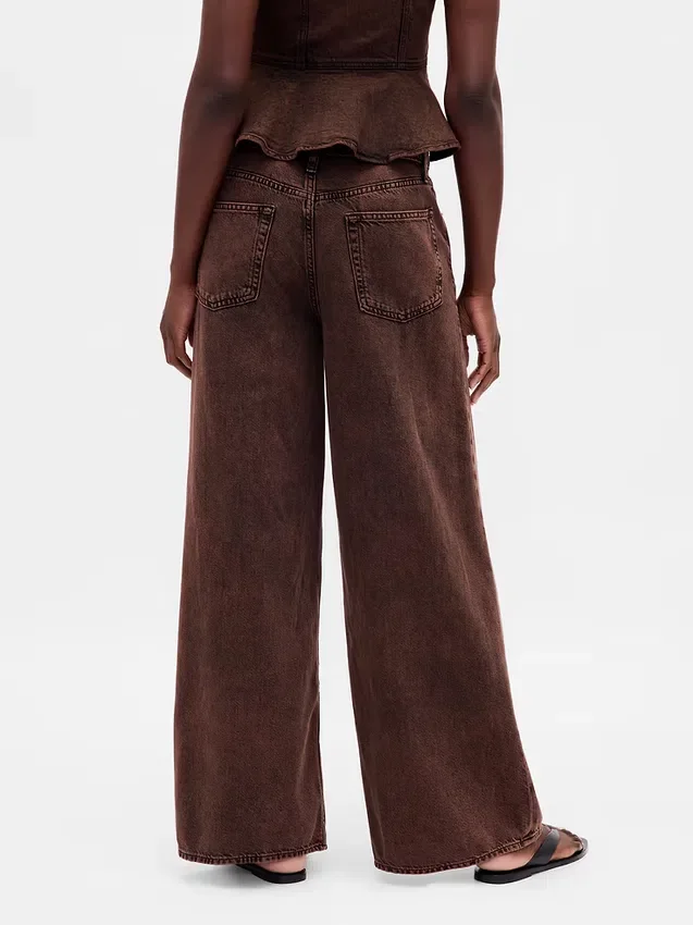 Ultrweiche Baggy-Jeans mit mittlerer Leibhöhe